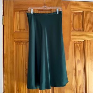Silk skirt - emerald green